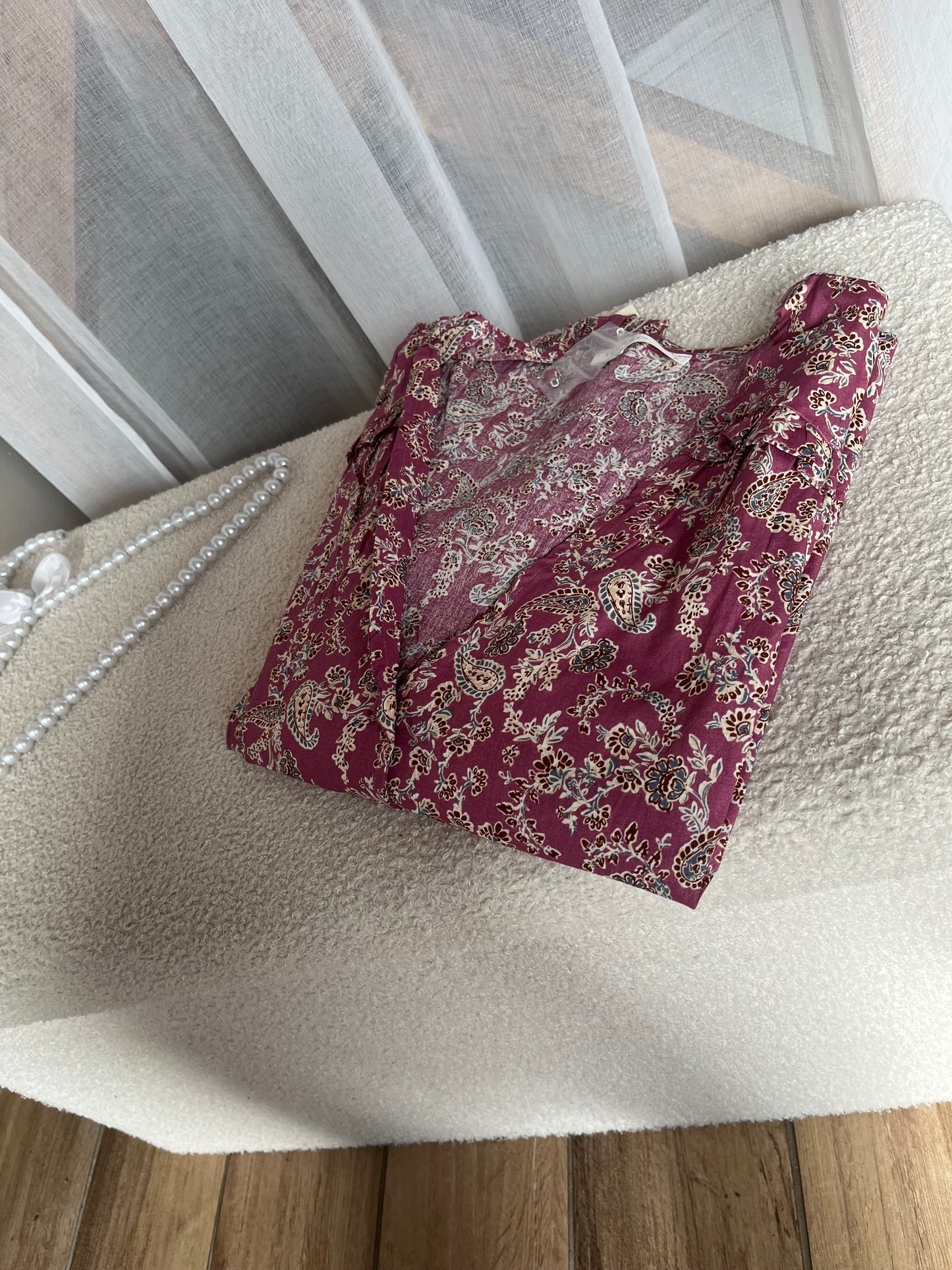Bouse fleurie en coton