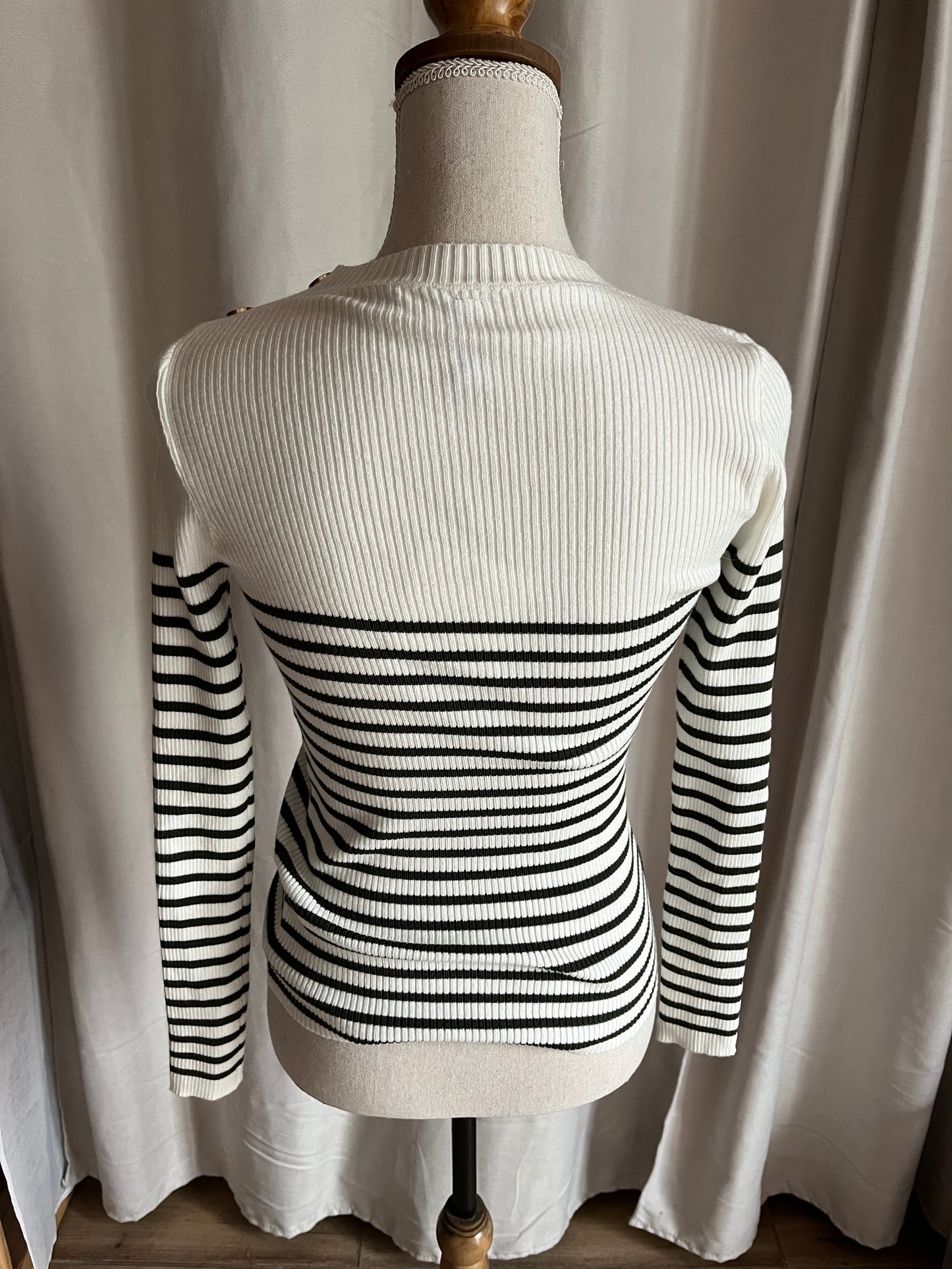Pull marinière coeur
