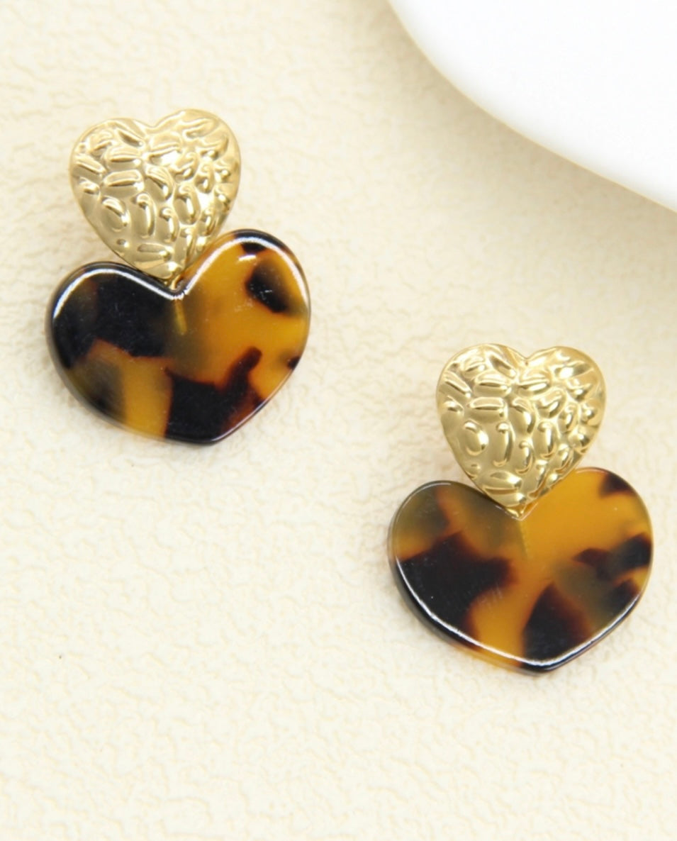 Boucles cœur ecaillé