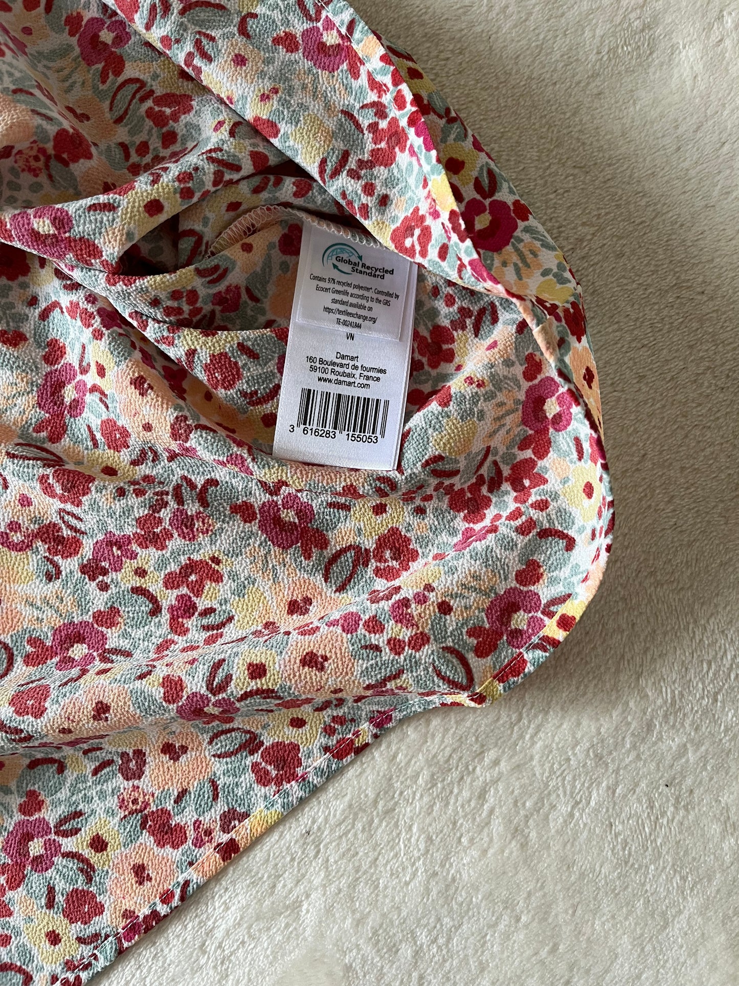 T-shirt fleuri 💐 Damart 💐 T.38
