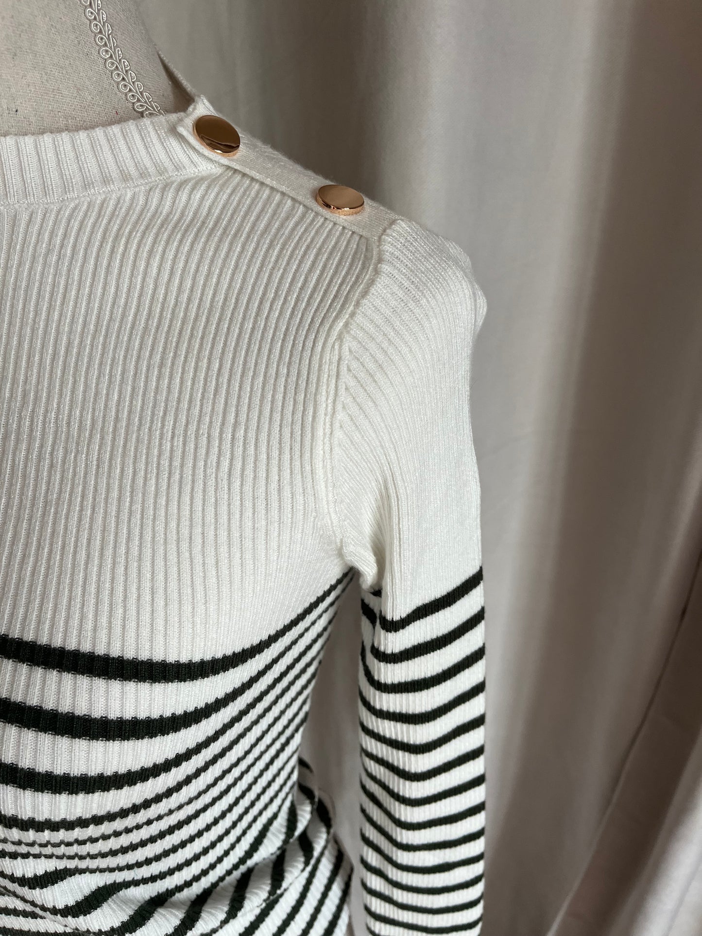 Pull marinière coeur