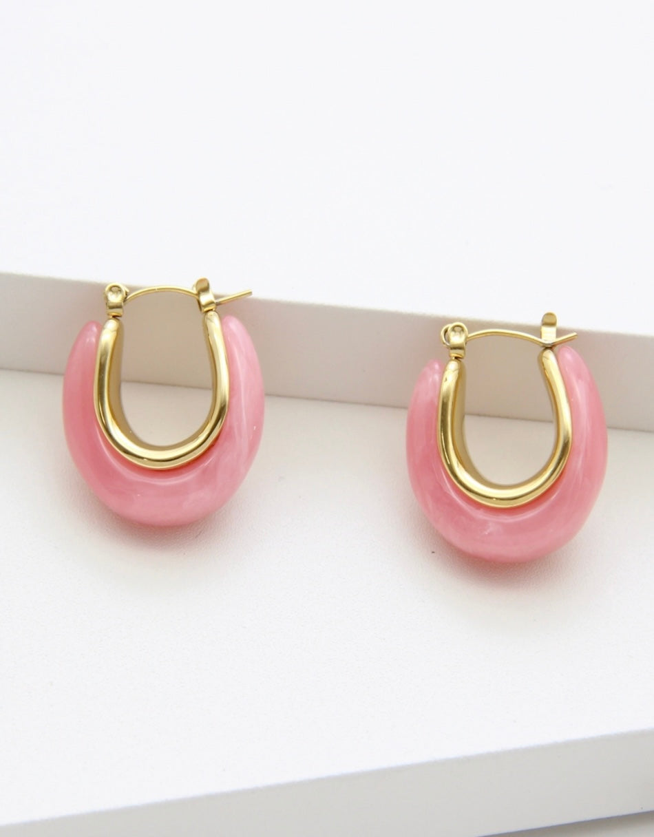 Boucles créole rose 🩷