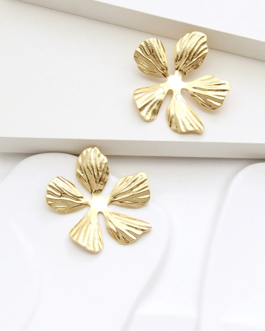 Boucles fleur doré 🌸