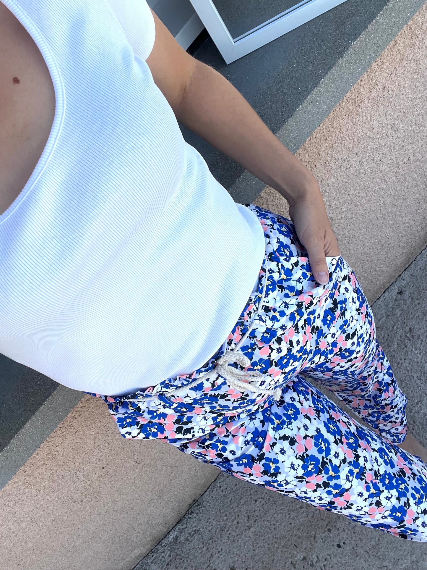 Pantalon souple fleurie